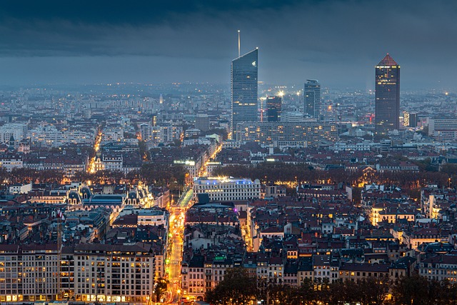 Panoramic cityscape of Lyon