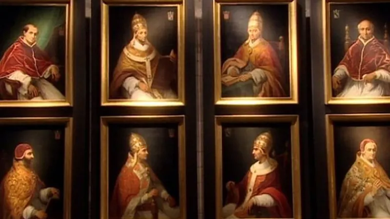 Portraits of the popes residing in Avignon from 1309 to 1377