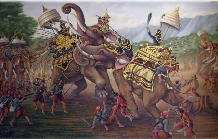 King Naseruan at the battle of Nong Sarai